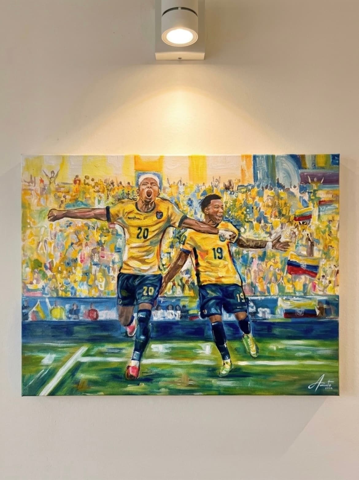 Gonzalo Plata y Nilson Angulo, acrílico sobre lienzo, 40 x 30 cm